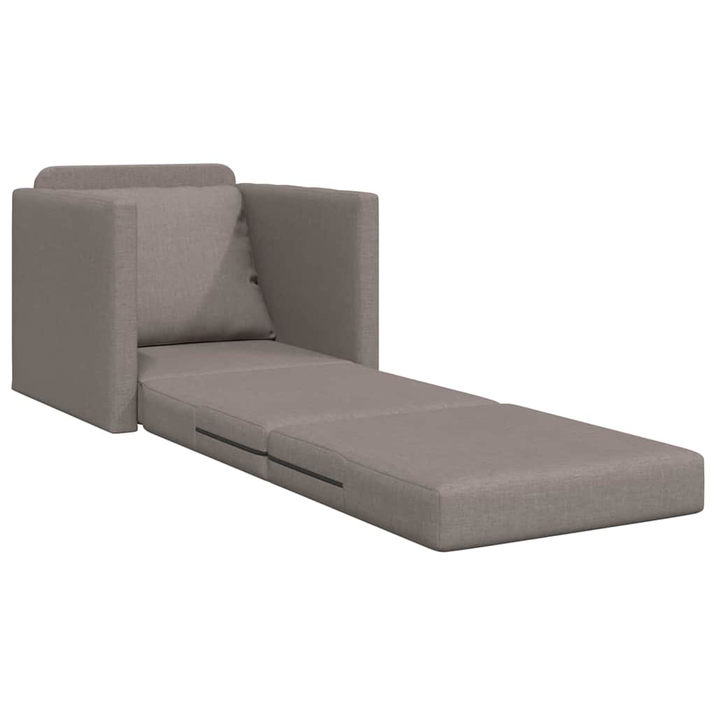 Canapea Extensibilă cu pernă Gri taupe 74 x 77 x 81 cm țesătură GartenMobel Dekor