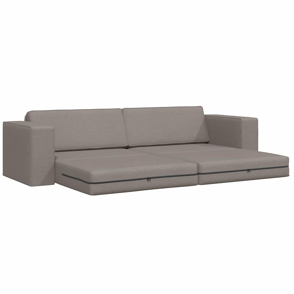 Canapea extensibilă de podea Gri taupe 245 x 78 x 77 cm GartenMobel Dekor