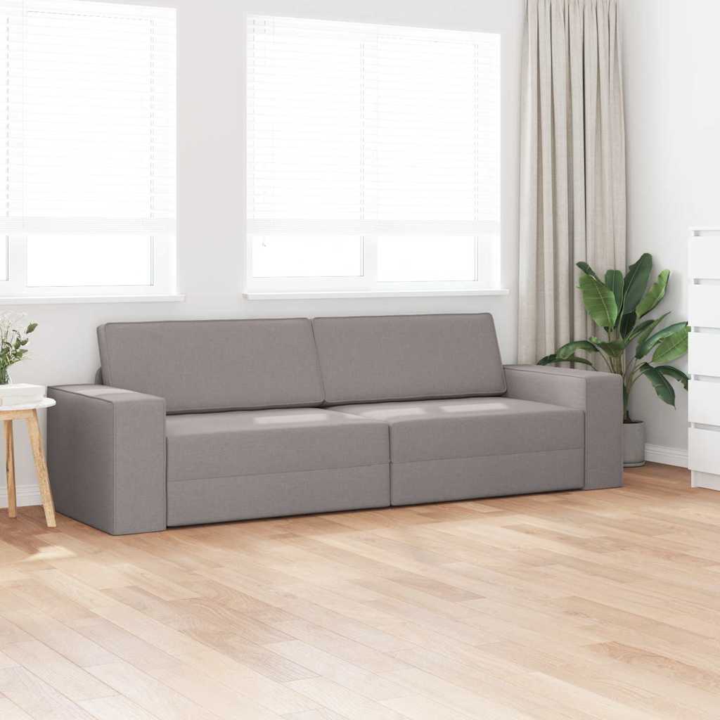 Canapea extensibilă de podea Gri taupe 245 x 78 x 77 cm GartenMobel Dekor