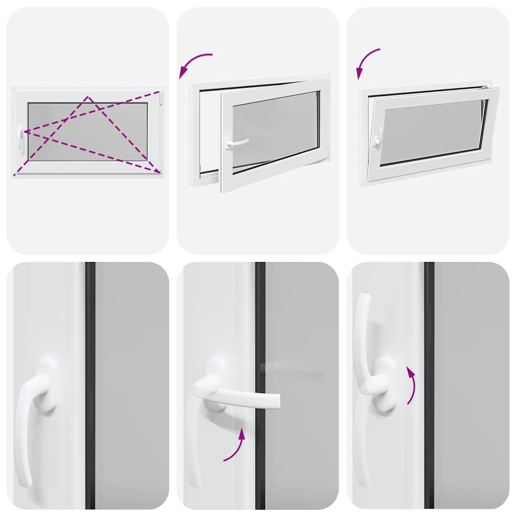 Fereastră de subsol „RISOR” 100x60 cm oscilo-batantă DIN dreapta, albă GartenMobel Dekor