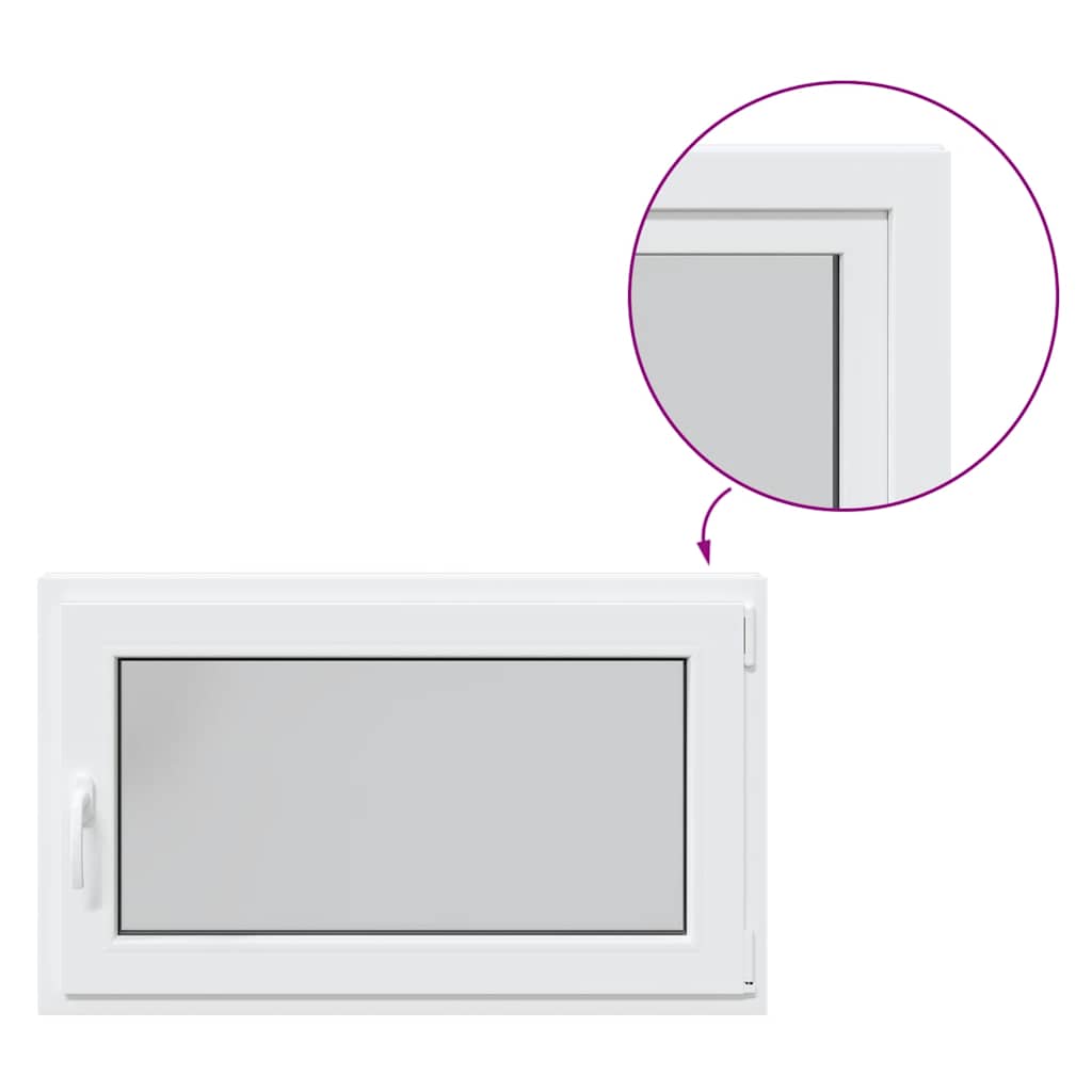 Fereastră de subsol „RISOR” 100x60 cm oscilo-batantă DIN dreapta, albă GartenMobel Dekor