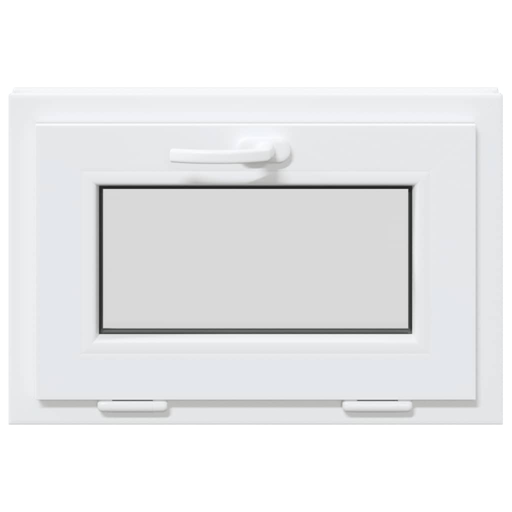 Fereastră de subsol „RISOR” 60x40 cm înclinată 2 geamuri albe GartenMobel Dekor