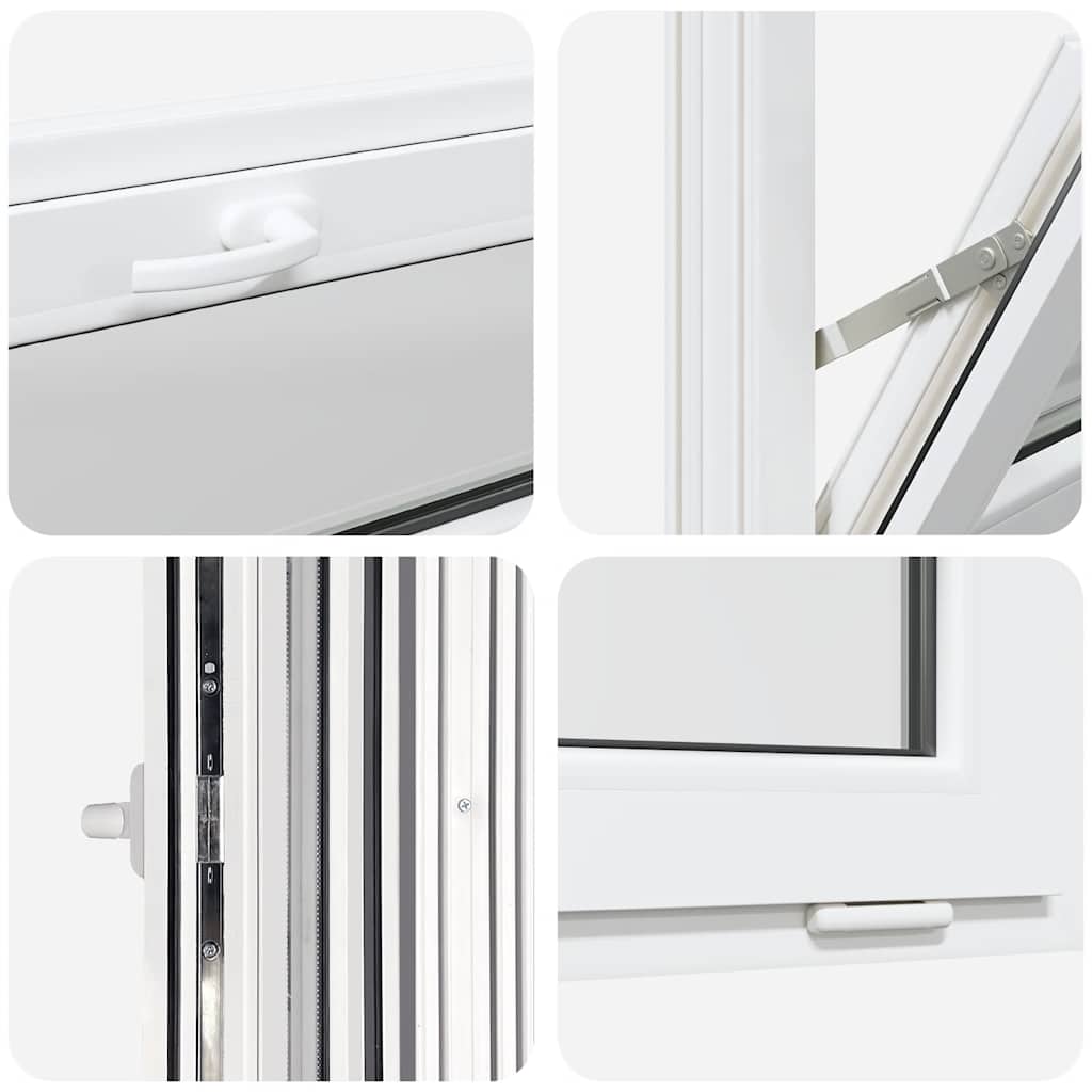 Fereastră de subsol „RISOR” 60x40 cm înclinată 2 geamuri albe GartenMobel Dekor