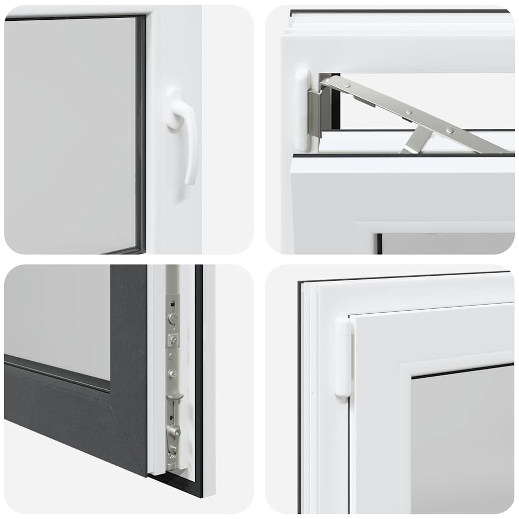 Fereastră de subsol „RISOR” 80x50 cm oscilo-batantă DIN stânga antracit GartenMobel Dekor