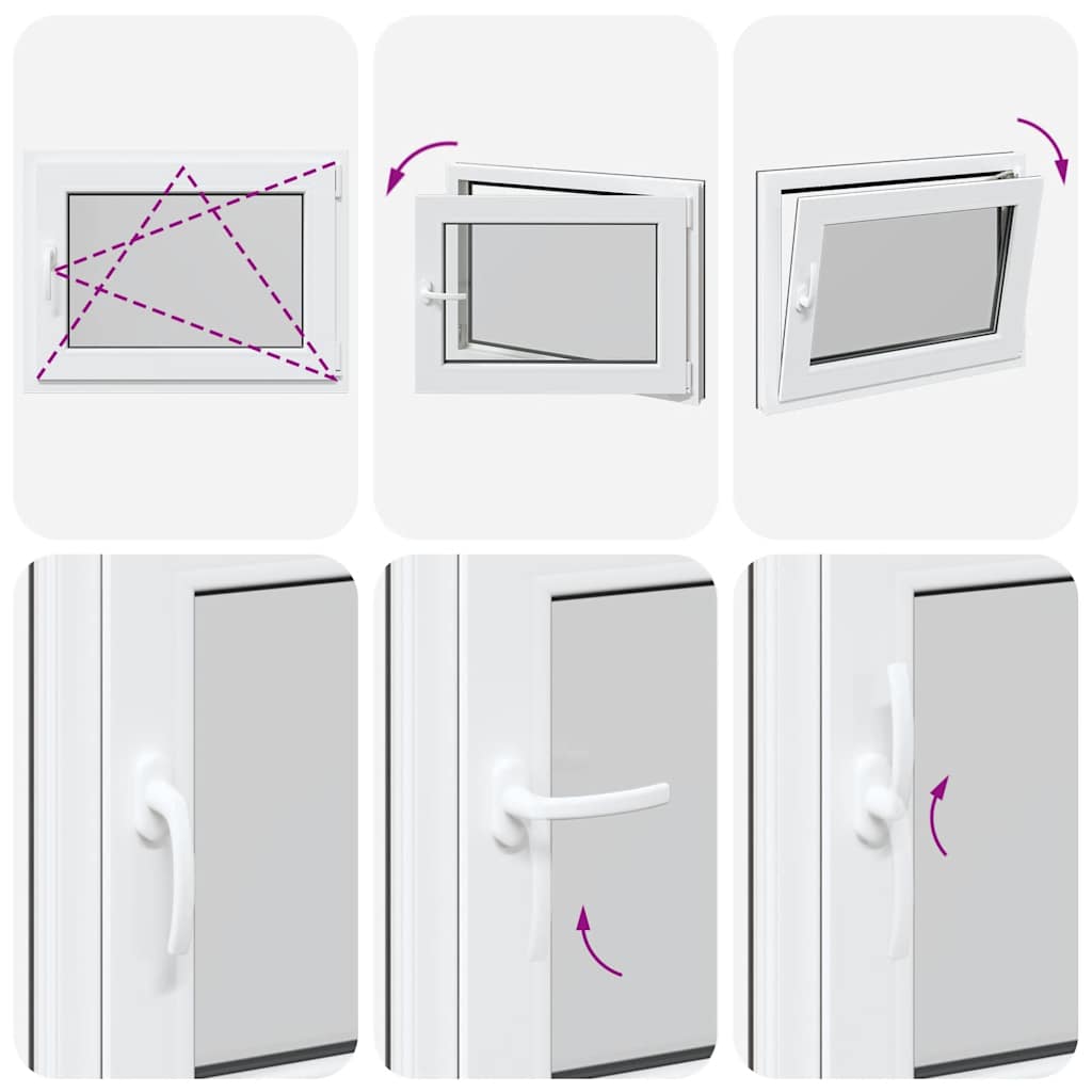 Fereastră de subsol „RISOR” 80x60 cm oscilo-batantă DIN dreapta antracit GartenMobel Dekor