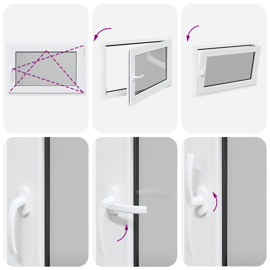 Fereastră de subsol „RISOR” 90x50 cm oscilo-batantă DIN dreapta, albă GartenMobel Dekor