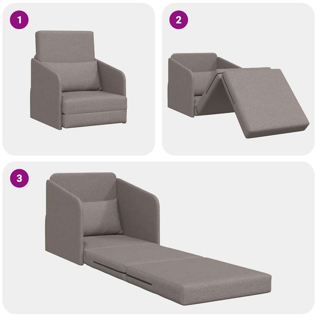 Pat canapea Gri taupe 65 x 80 x 83 cm țesătură GartenMobel Dekor