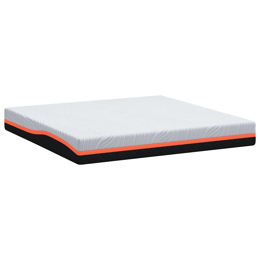 Saltea Alb și gri 200 x 200 cm Spumă cu Memorie GartenMobel Dekor