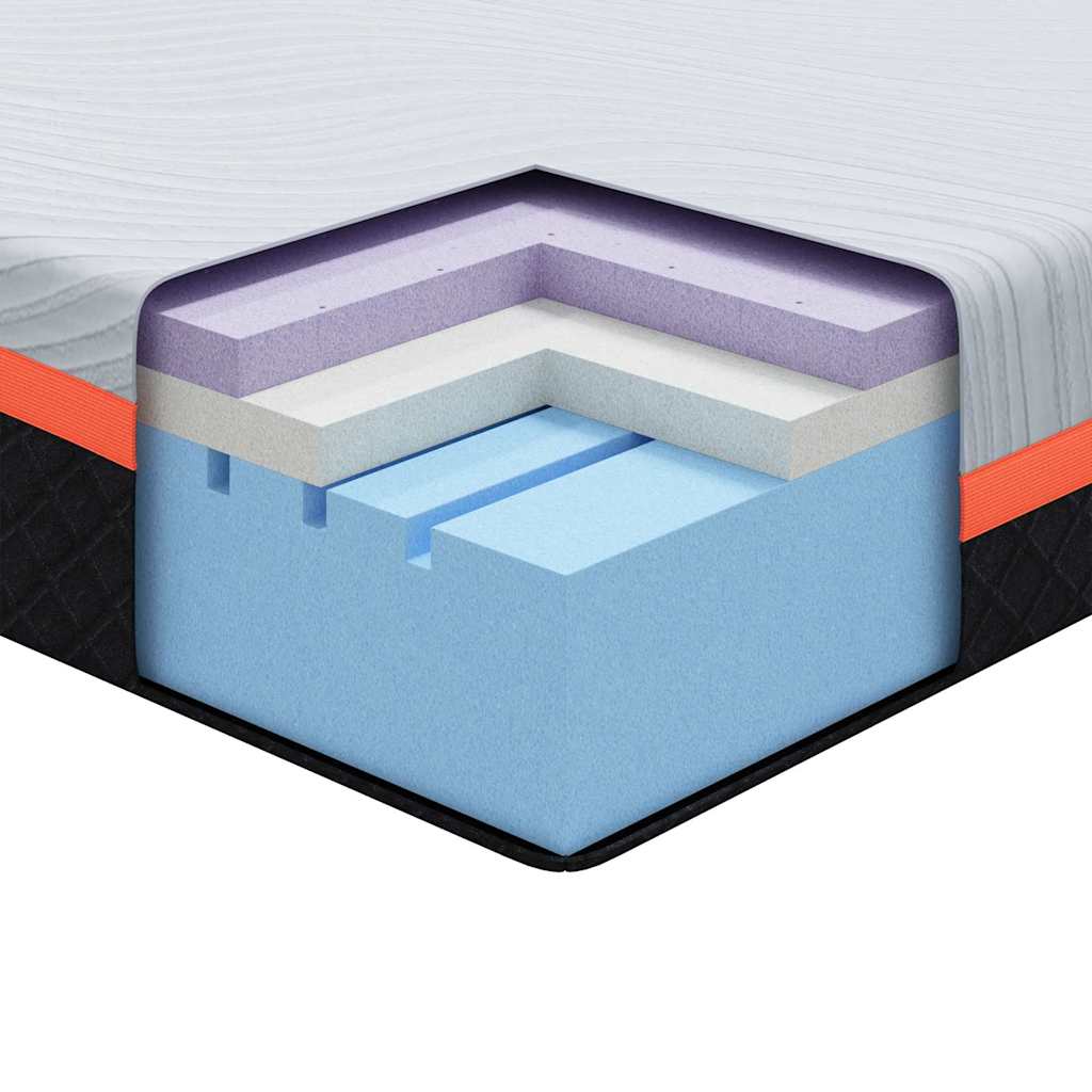 Saltea Alb și gri 90 x 190 cm Spumă cu Memorie GartenMobel Dekor