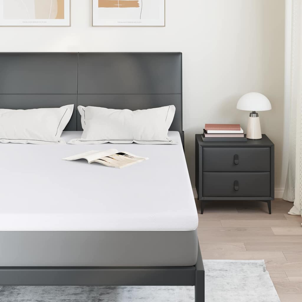 Saltea Alb 140 x 190 cm Spumă cu memorie și gel GartenMobel Dekor