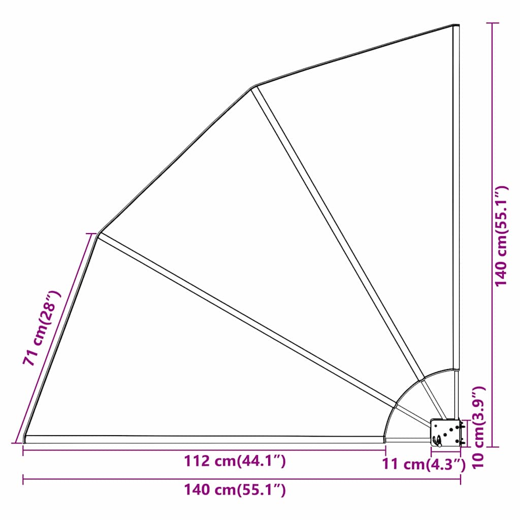 Ecran de intimitate pentru balcon Antracit și alb 140 x 140 cm GartenMobel Dekor