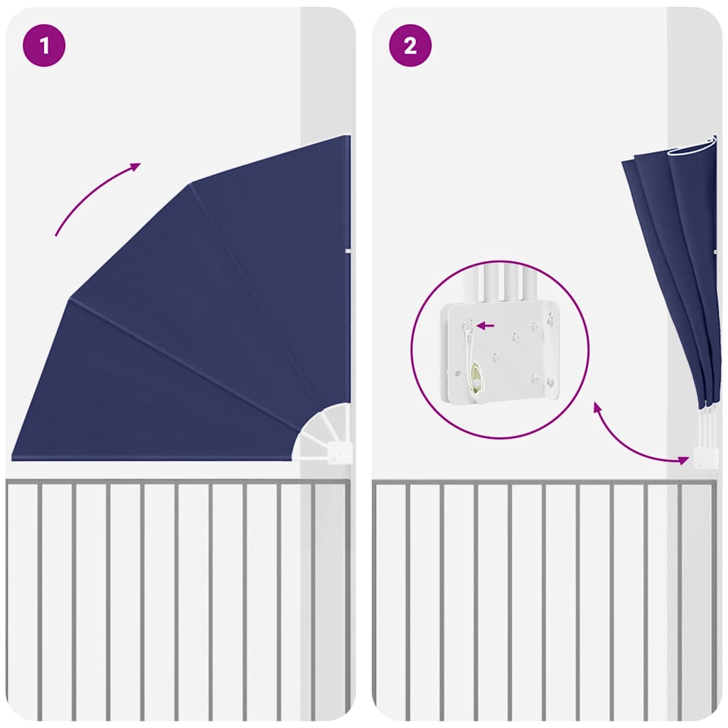 Ecran de intimitate pentru balcon Bleumarin 140 x 140 cm GartenMobel Dekor