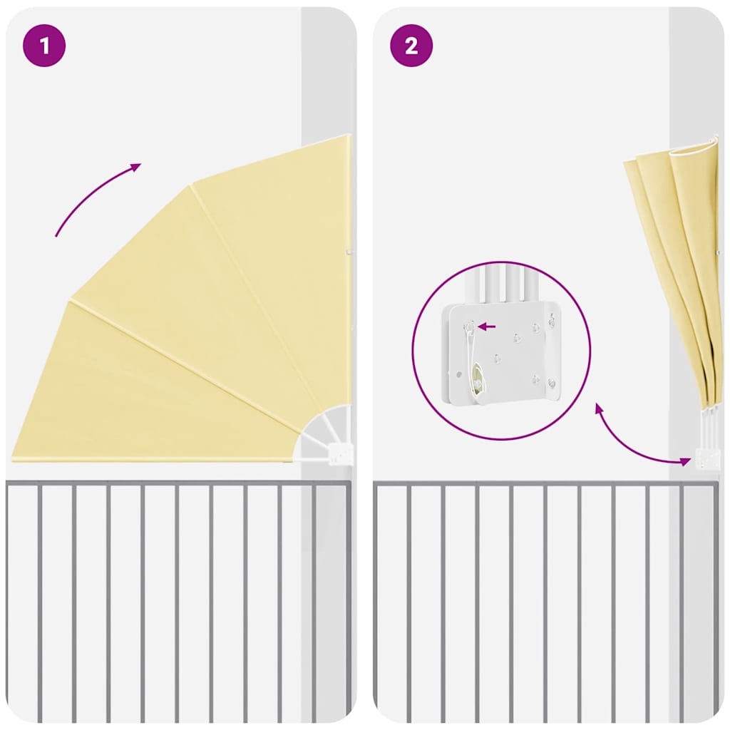 Ecran de intimitate pentru balcon Nisipiu 140 x 140 cm țesătură GartenMobel Dekor