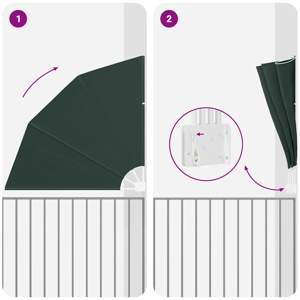 Ecran de intimitate pentru balcon Verde închis 140 x 140 cm GartenMobel Dekor