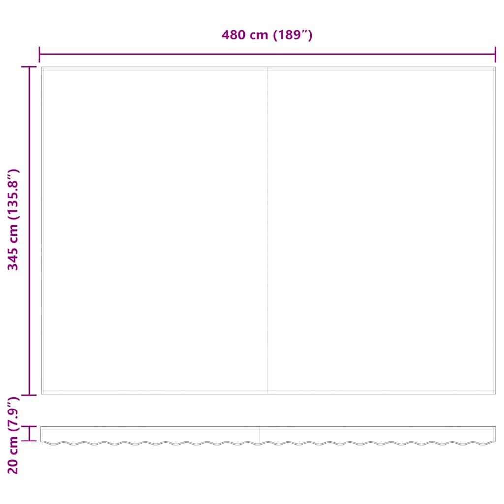 Material de înlocuire pentru copertină Roșu 500 × 350 cm Pânză GartenMobel Dekor