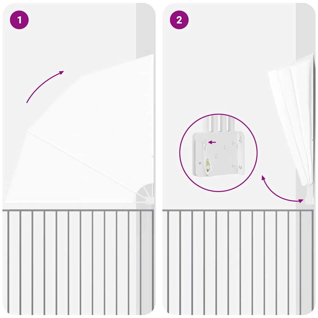 Ecran de intimitate pentru balcon Alb 210 x 210 cm țesătură GartenMobel Dekor