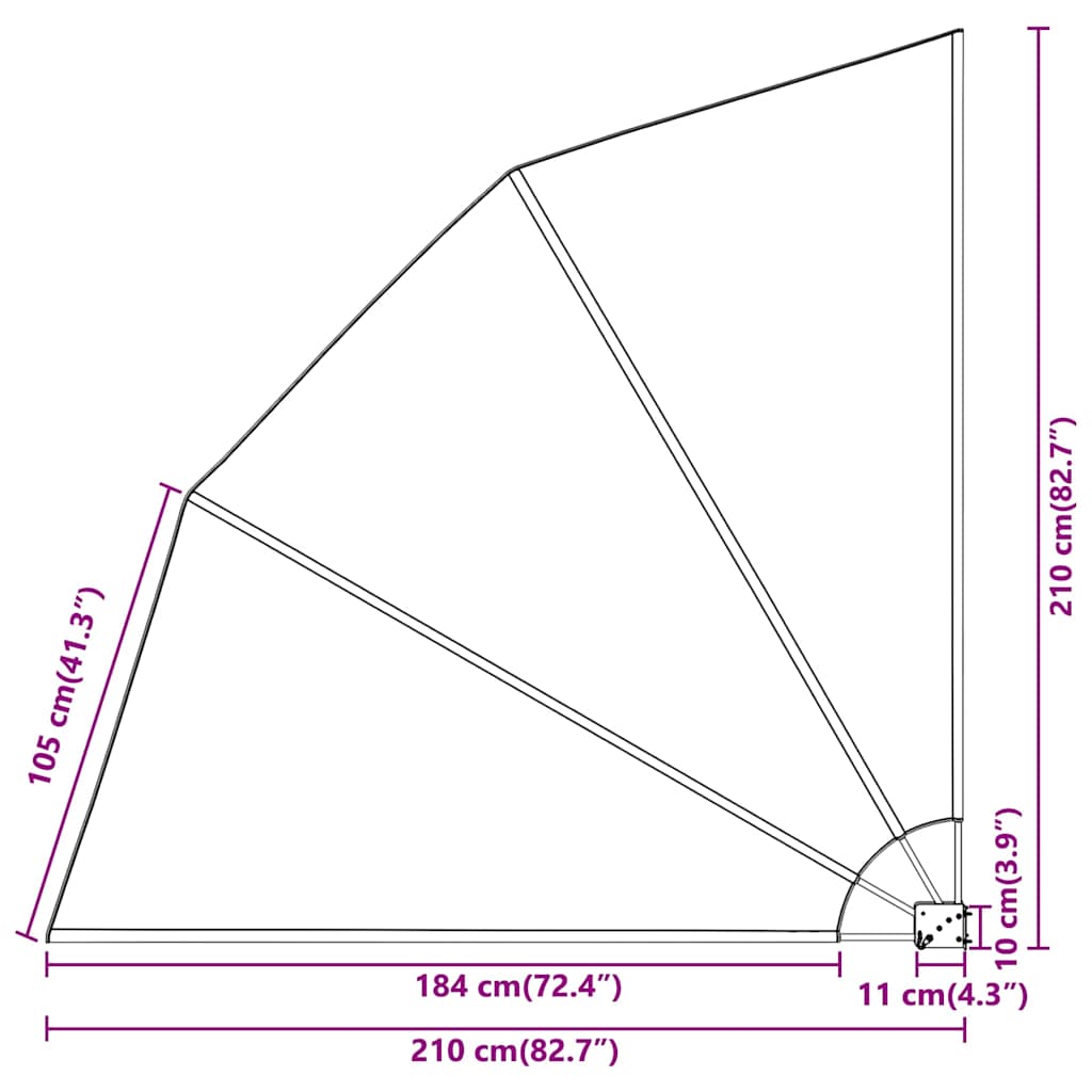 Ecran de intimitate pentru balcon Antracit și alb 210 x 210 cm GartenMobel Dekor