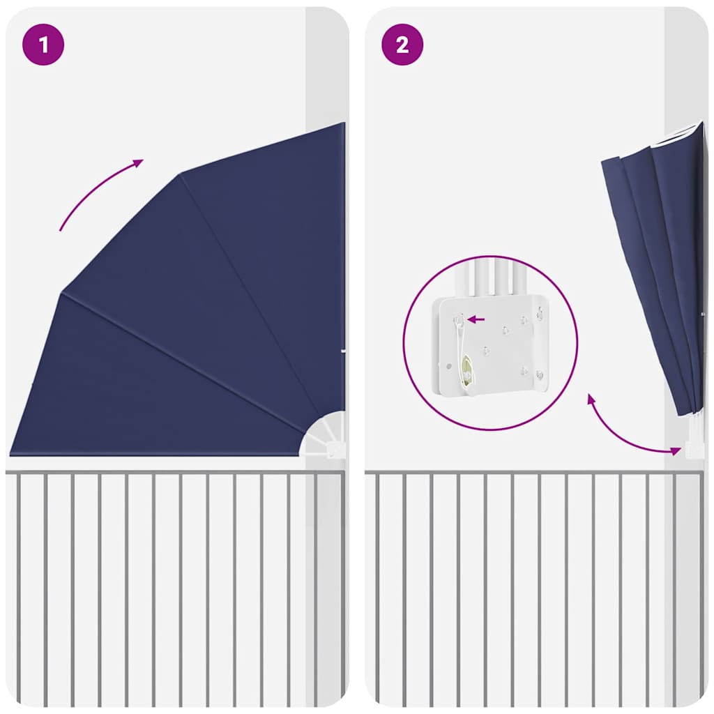 Ecran de intimitate pentru balcon Bleumarin 210 x 210 cm GartenMobel Dekor