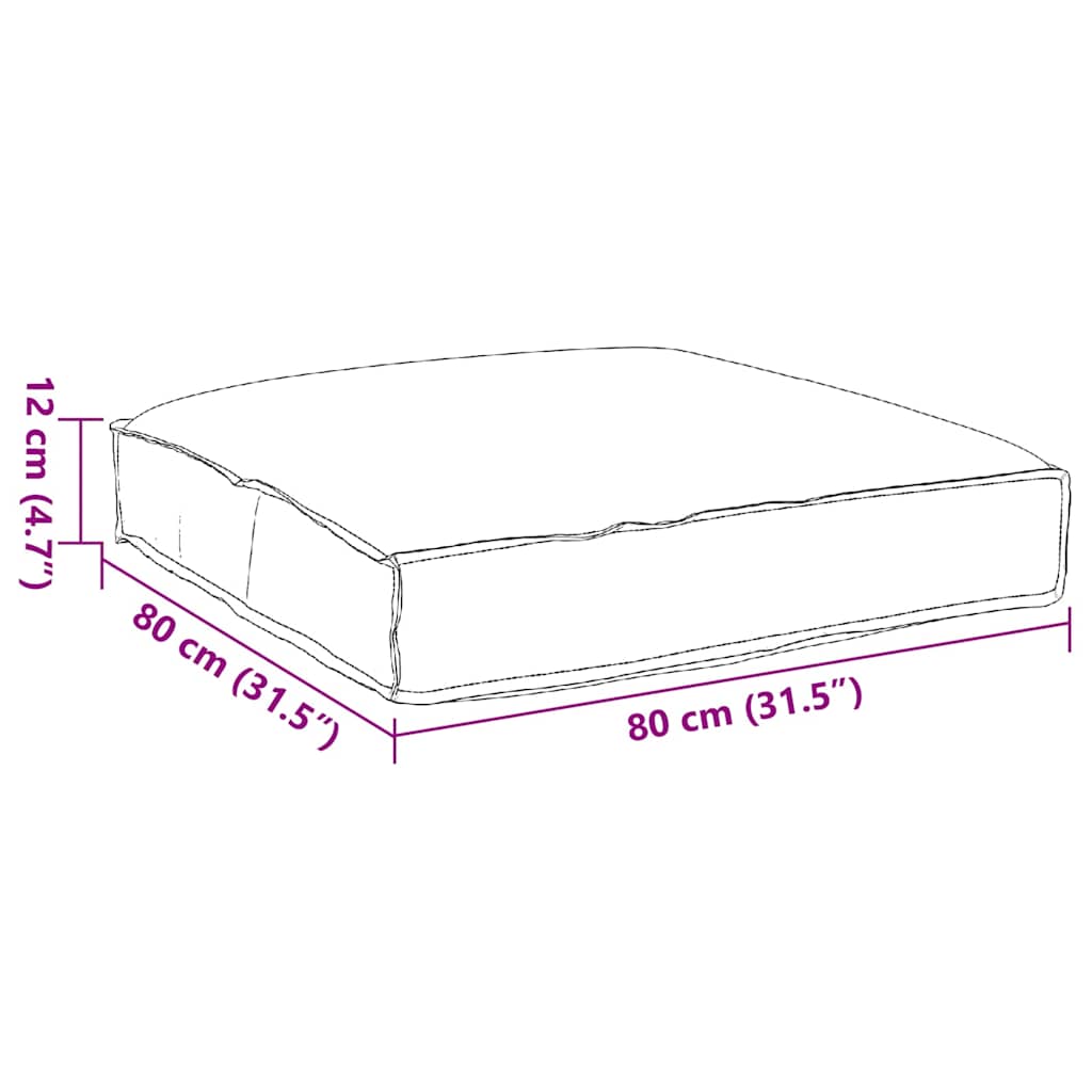 Pernă pentru șezut din paleți Crem 80 x 80 x 12 cm GartenMobel Dekor