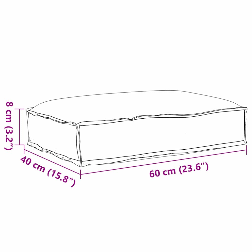 Pernă pentru șezut din paleți Floral Multicolour 60 x 40 x 8 cm GartenMobel Dekor