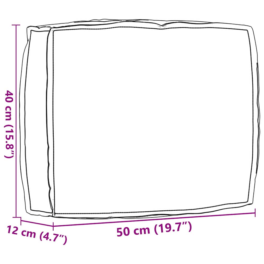 Pernă pentru spătar din paleți Antracit 50 x 40 x 12 cm GartenMobel Dekor