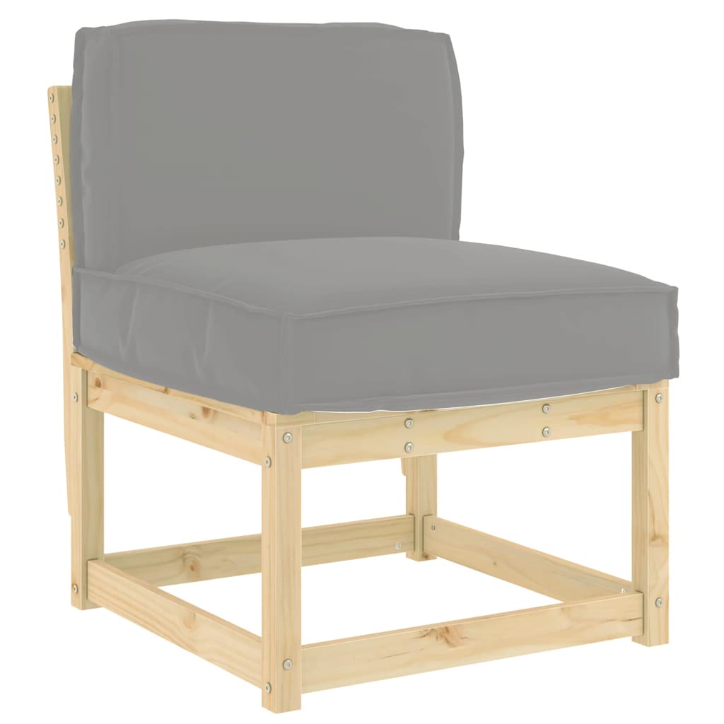 Pernă pentru spătar din paleți cu pernă Gri 60 x 40 x 12 cm GartenMobel Dekor