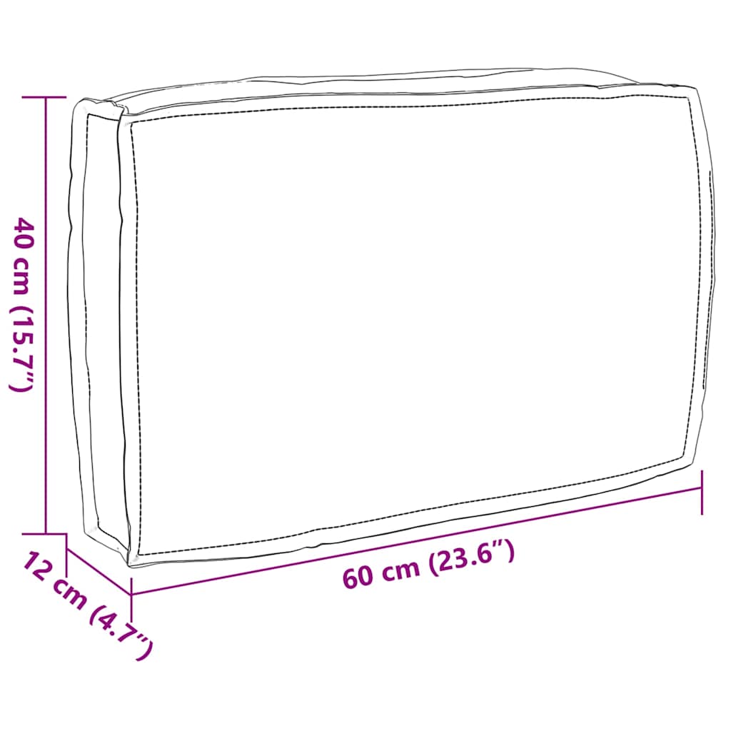 Pernă pentru spătar din paleți model frunze 60 x 40 x 12 cm GartenMobel Dekor