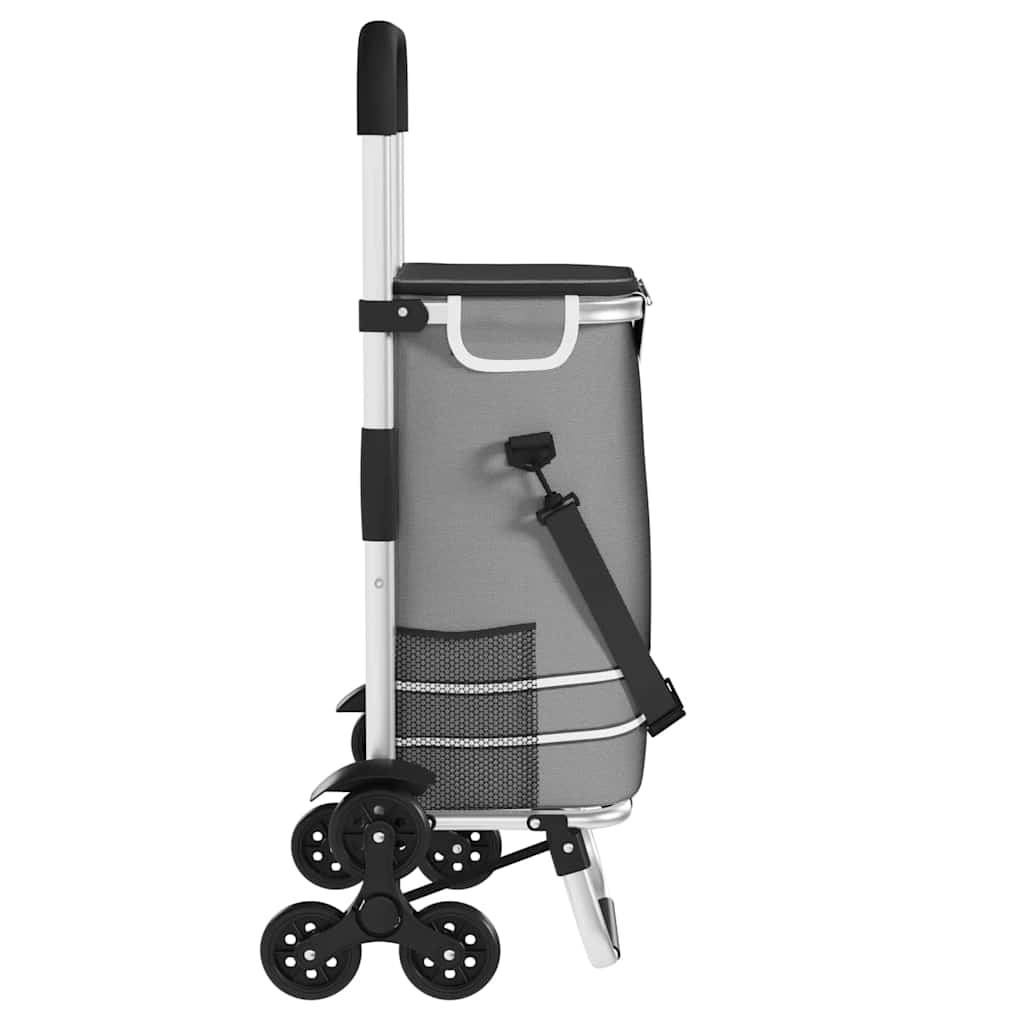 Carucior de cumpărături Gri 47 x 39 x 100.5 cm Tafeta Oxford GartenMobel Dekor