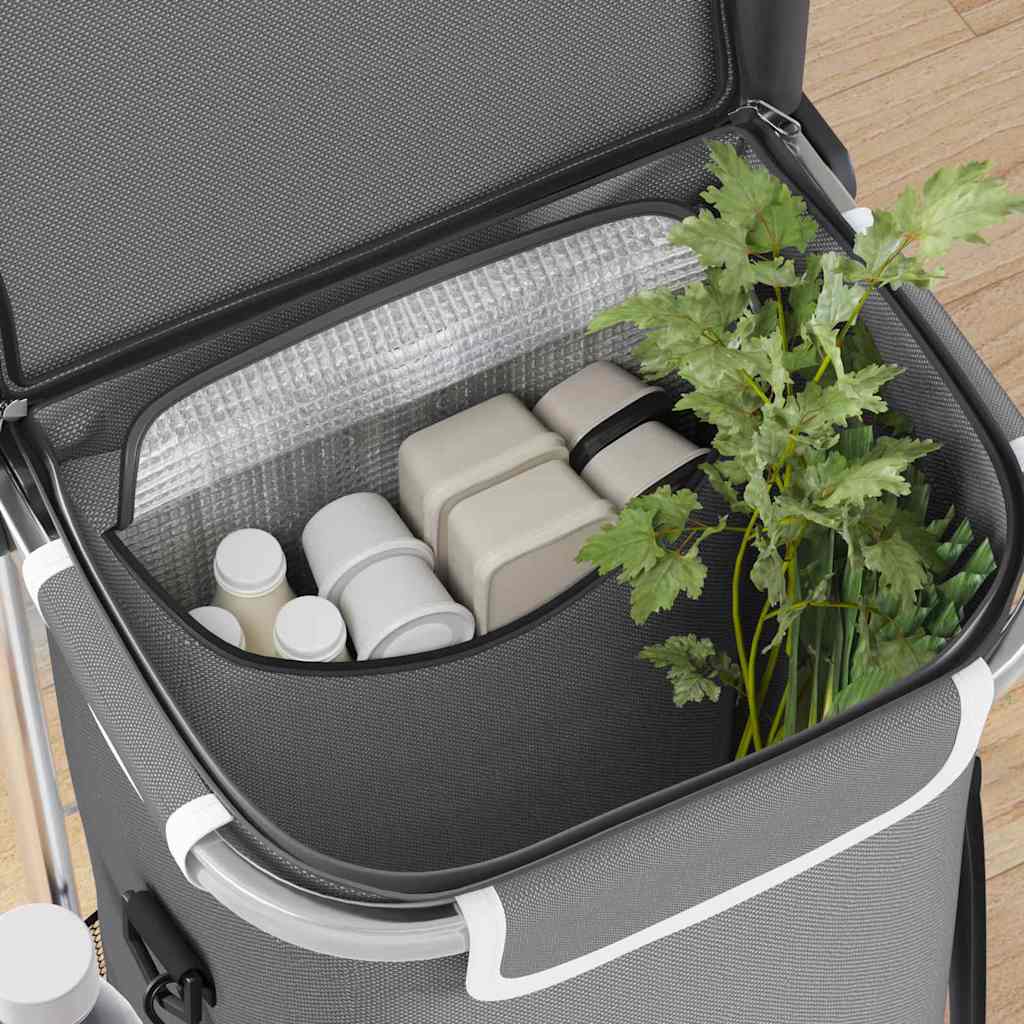Carucior de cumpărături Gri 47 x 39 x 100.5 cm Tafeta Oxford GartenMobel Dekor