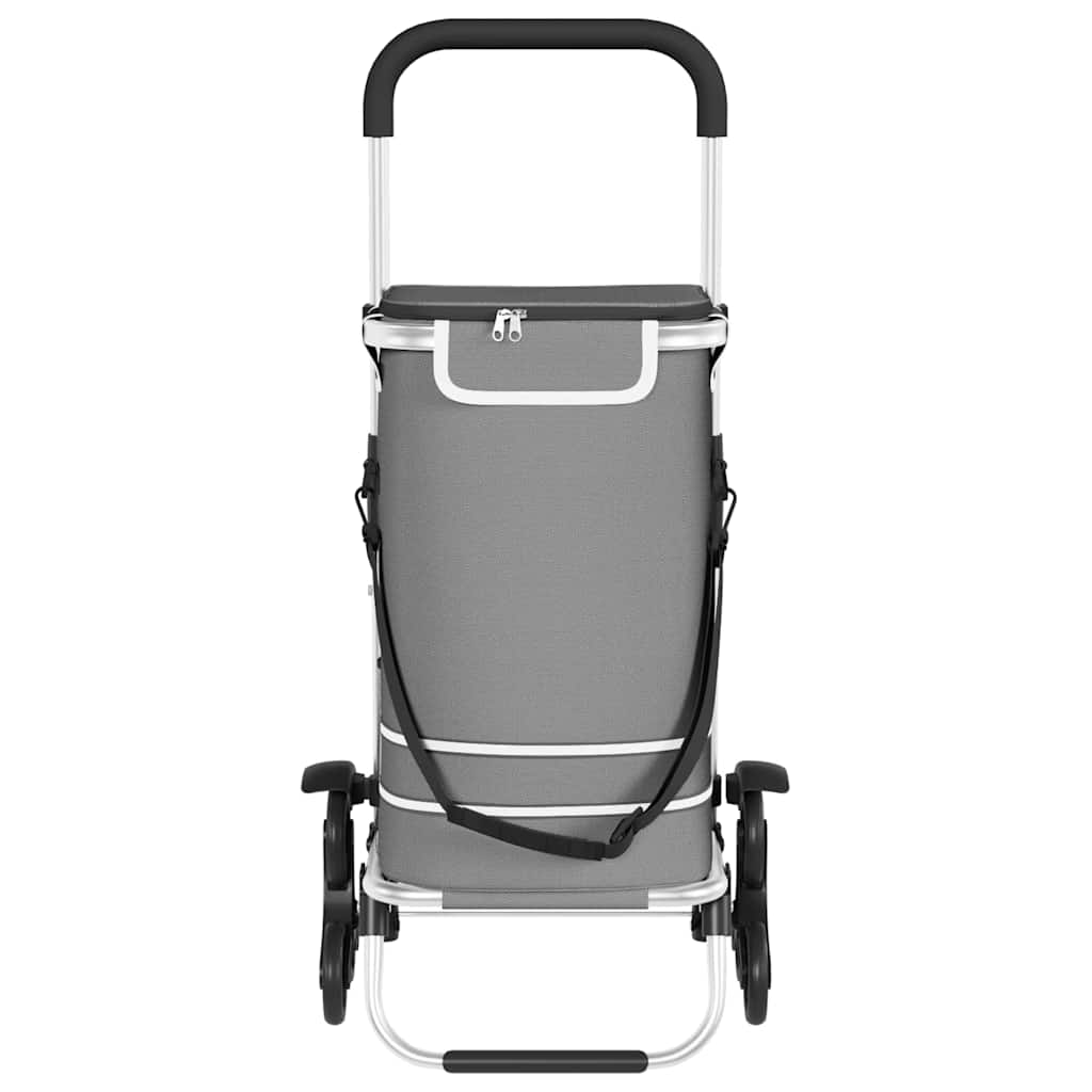 Carucior de cumpărături Gri 47 x 39 x 100.5 cm Tafeta Oxford GartenMobel Dekor