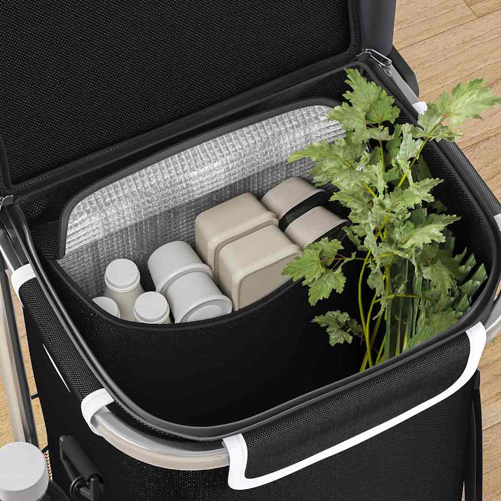 Carucior de cumpărături Manual Negru 36.5 x 46.5 x 100.5 cm GartenMobel Dekor