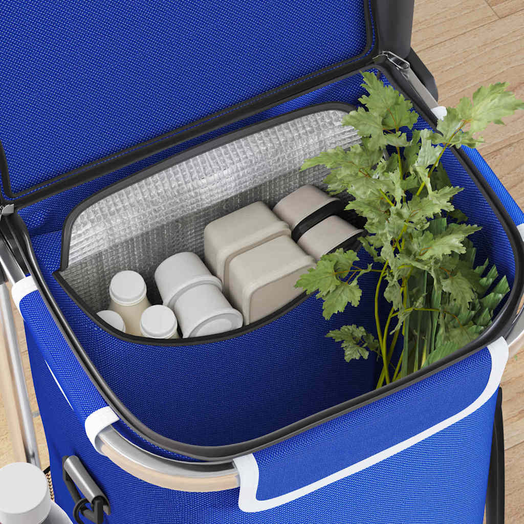 Carucior de cumpărături Manual albastru 36.5 x 46.5 x 100.5 cm GartenMobel Dekor