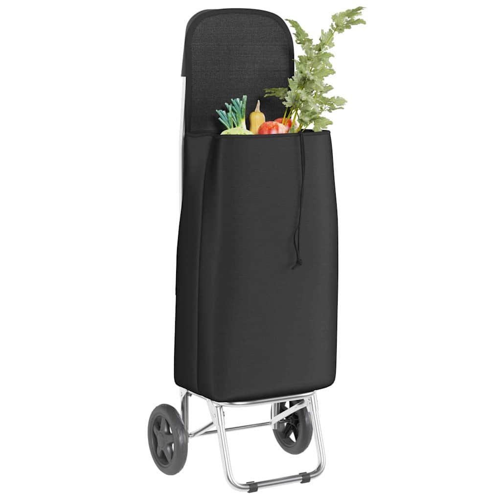 Carucior de cumpărături Negru 35 x 28 x 92 cm Tafeta Oxford GartenMobel Dekor