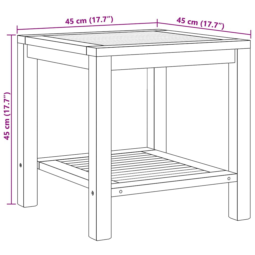 Masă de cafea Maro 45 x 45 x 45 cm Lemn masiv de tec GartenMobel Dekor