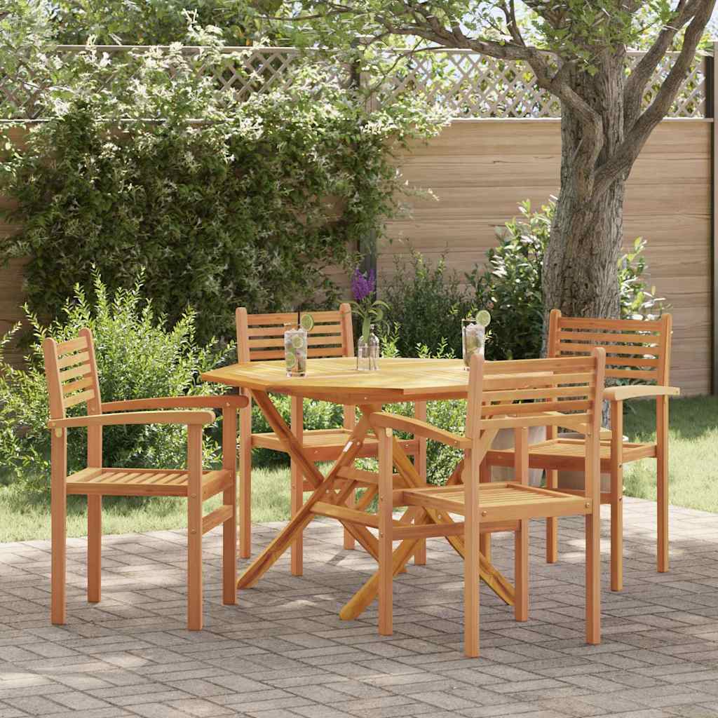 Scaune de grădină stivuibile 4 pcs Maro 55.5 x 55.5 x 90 cm GartenMobel Dekor