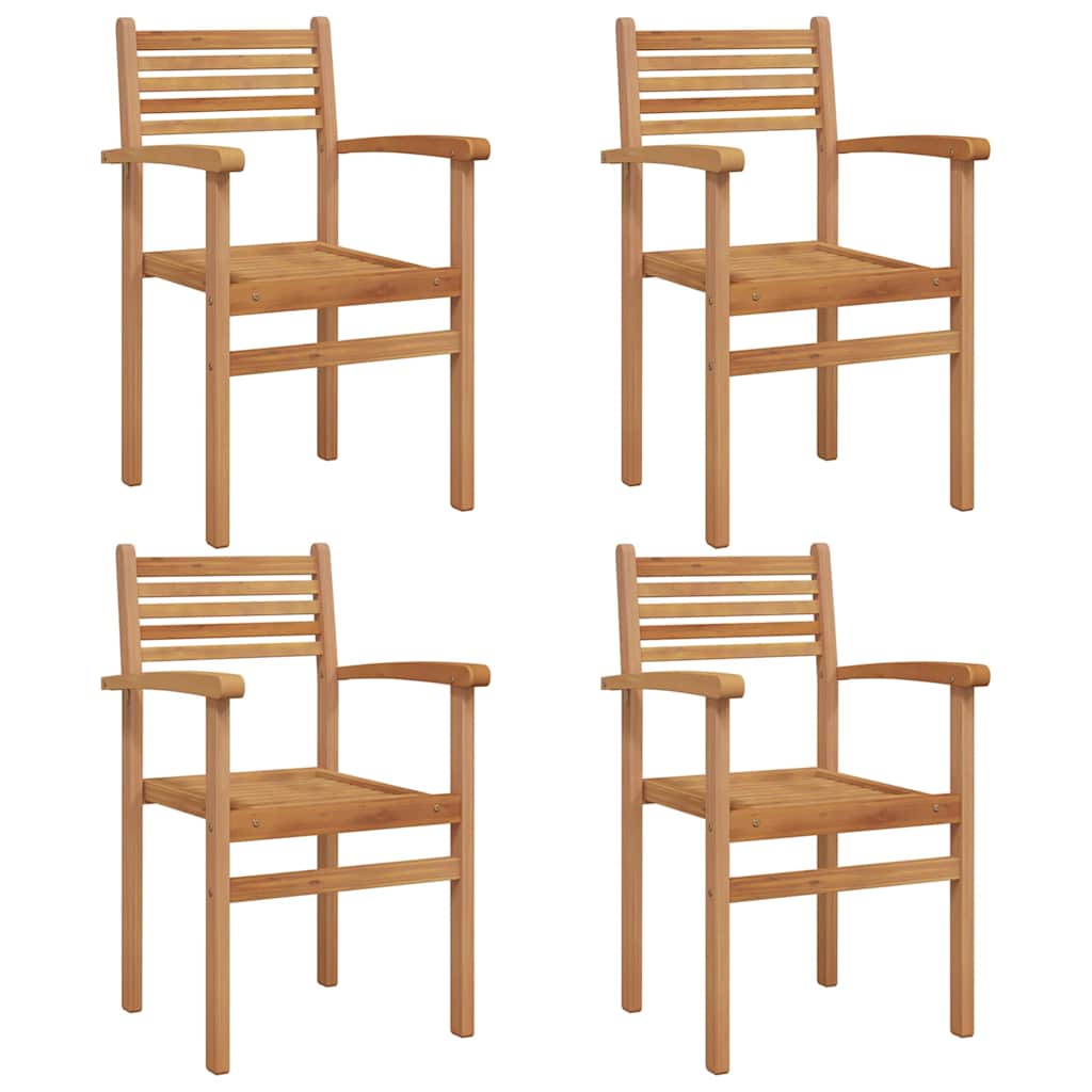 Scaune de grădină stivuibile 4 pcs Maro 55.5 x 55.5 x 90 cm GartenMobel Dekor