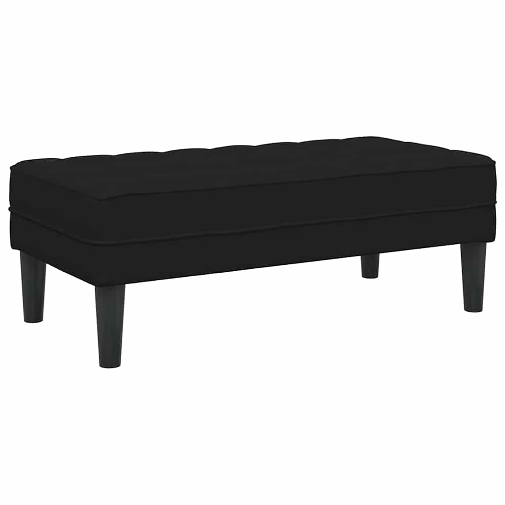 bancă Negru 113 x 57 x 39 cm Catifea GartenMobel Dekor