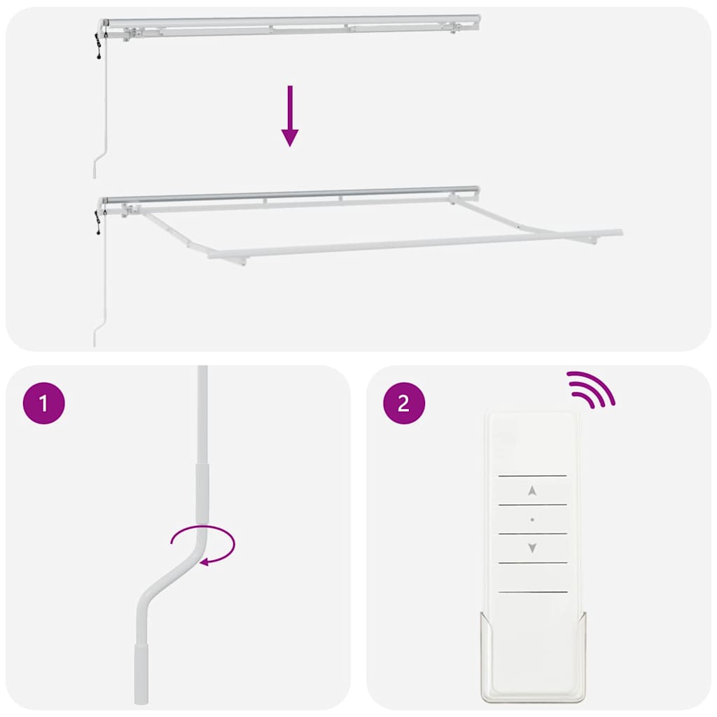 Cadru de copertină Alb 3.5 x 2 m Metal GartenMobel Dekor