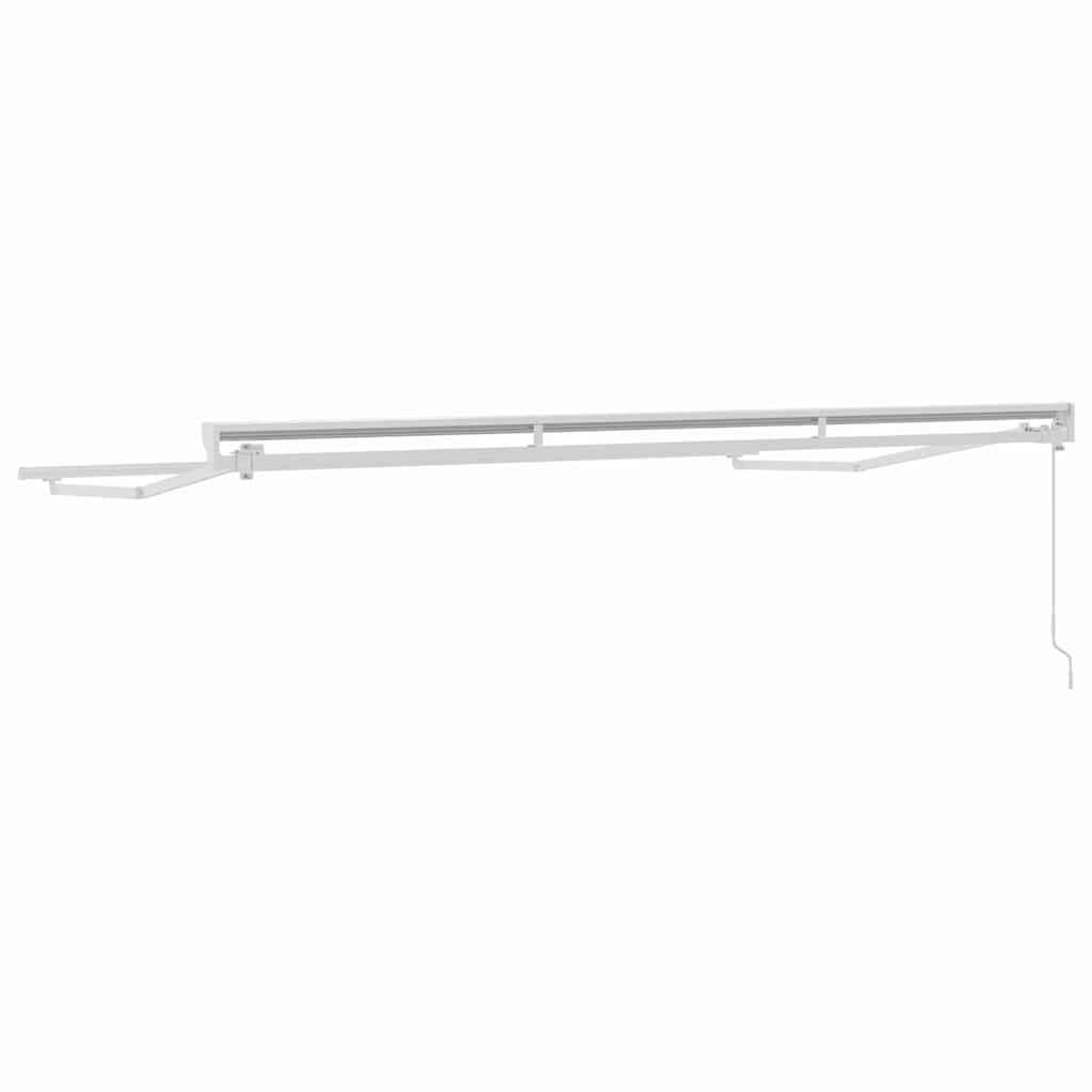 Cadru de copertină Manual Alb 3.5 x 2 m Oțel și aluminiu vopsit GartenMobel Dekor