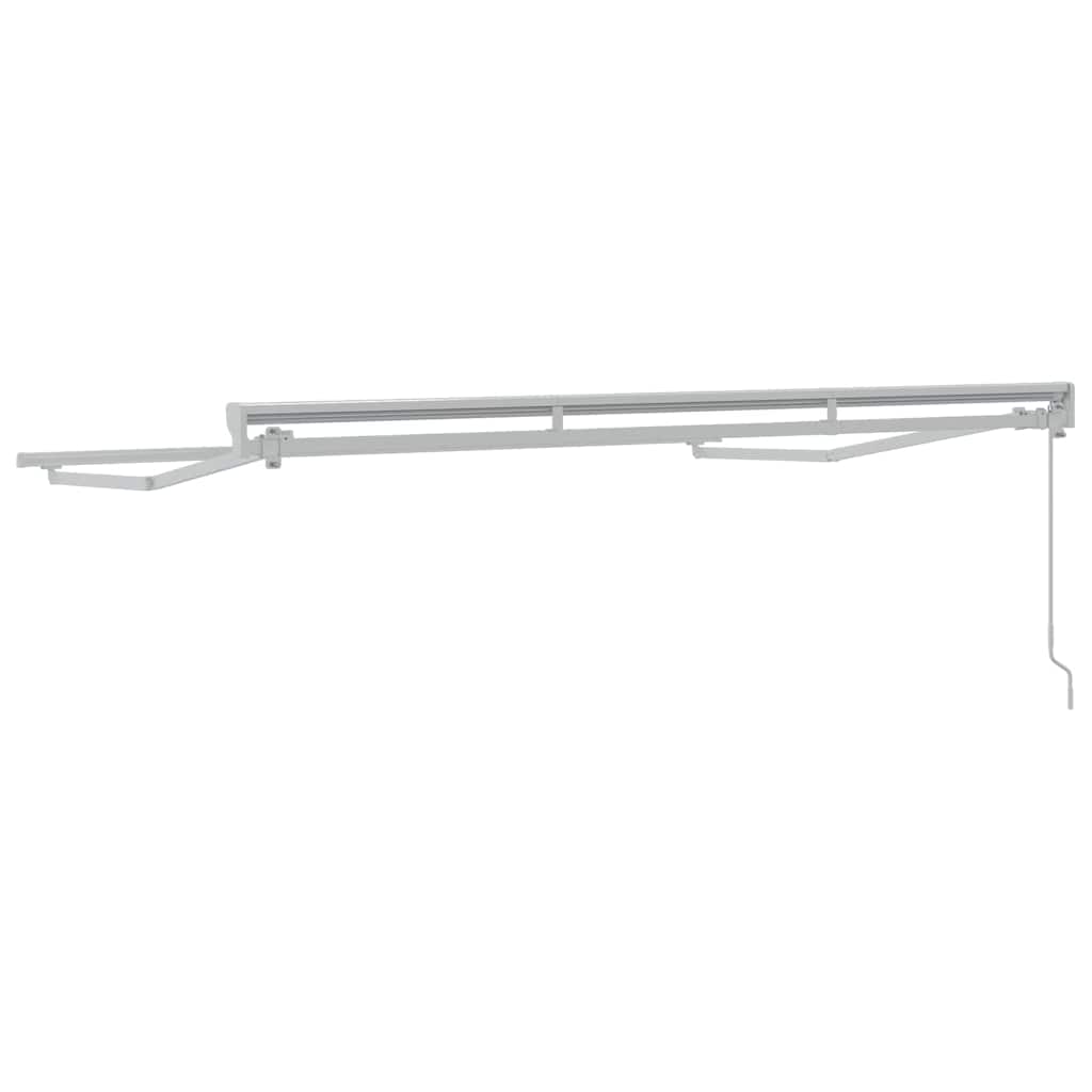 Cadru de copertină Manual Alb 3 x 2 m Oțel și aluminiu vopsit GartenMobel Dekor