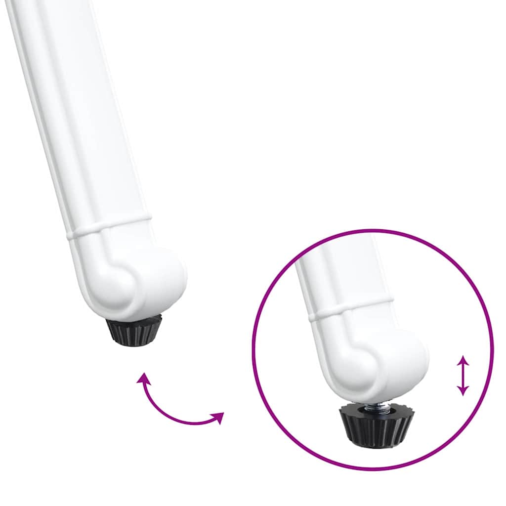 Scaun pentru Grădină 2 pcs Alb 55 x 56.5 x 91cm Aluminiu GartenMobel Dekor