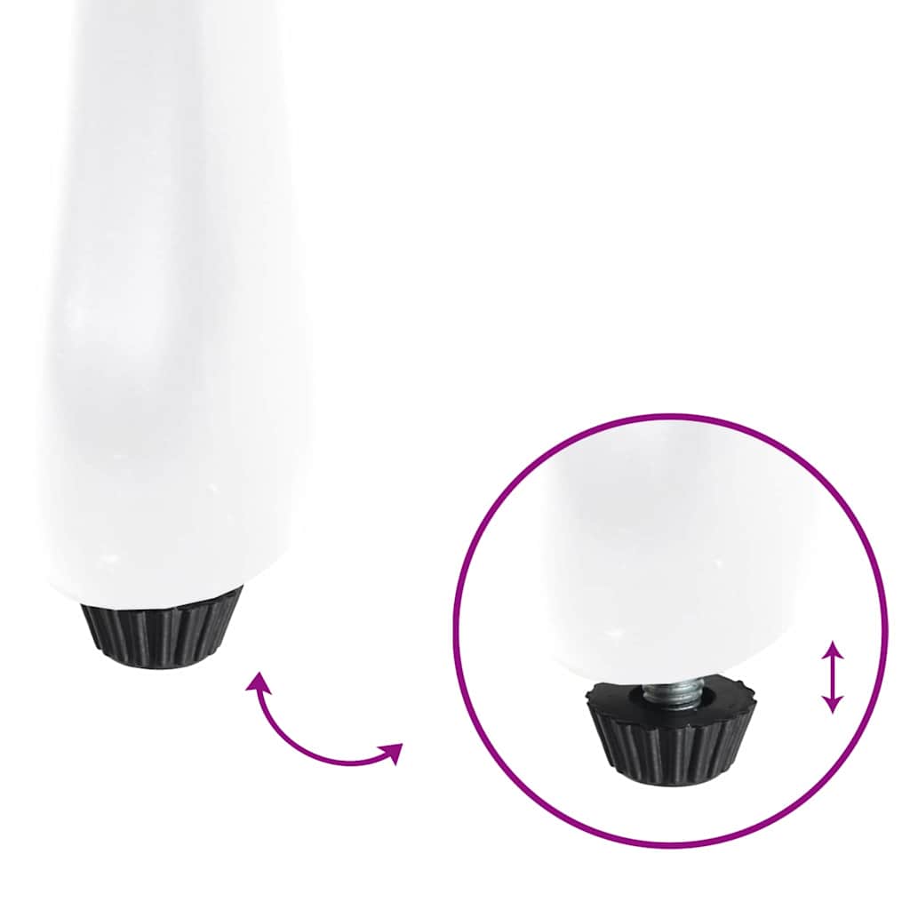 Scaun pentru Grădină 2 pcs Alb 55 x 56.5 x 91cm Aluminiu GartenMobel Dekor