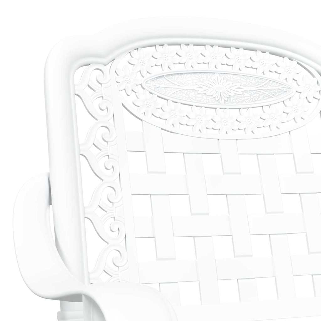 Scaun pentru Grădină 2 pcs Alb 55 x 56.5 x 91cm Aluminiu GartenMobel Dekor