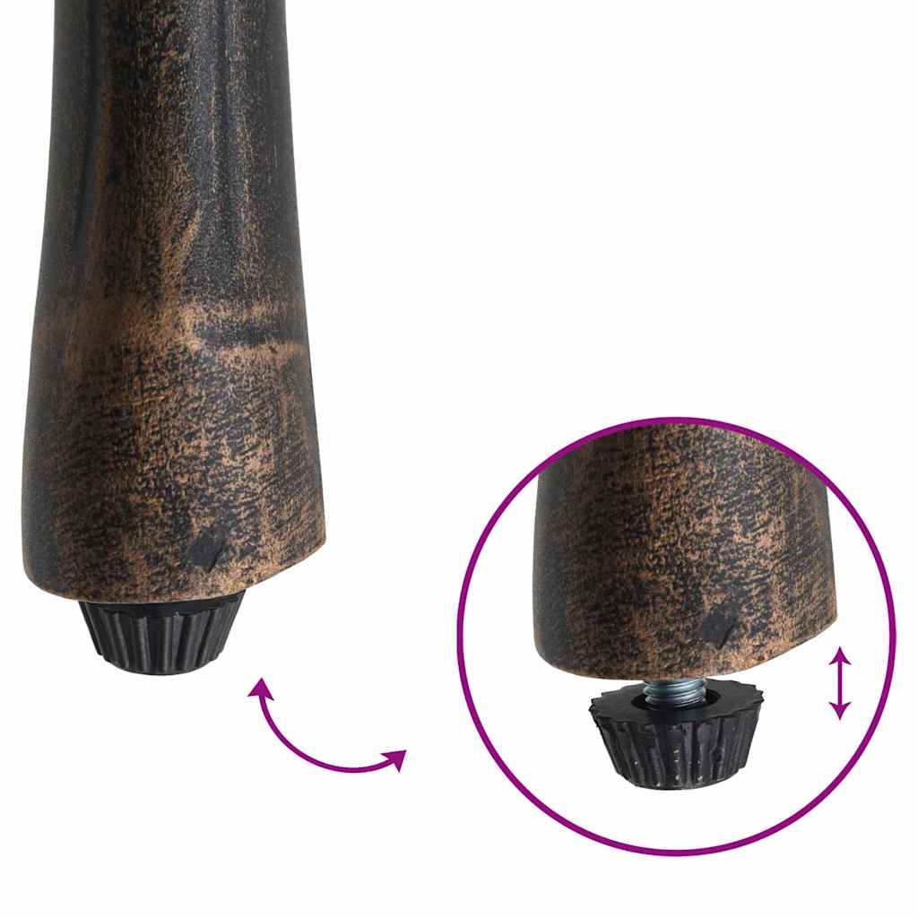 Scaun pentru Grădină 2 pcs Bronz 55 x 56.5 x 91cm Aluminiu GartenMobel Dekor