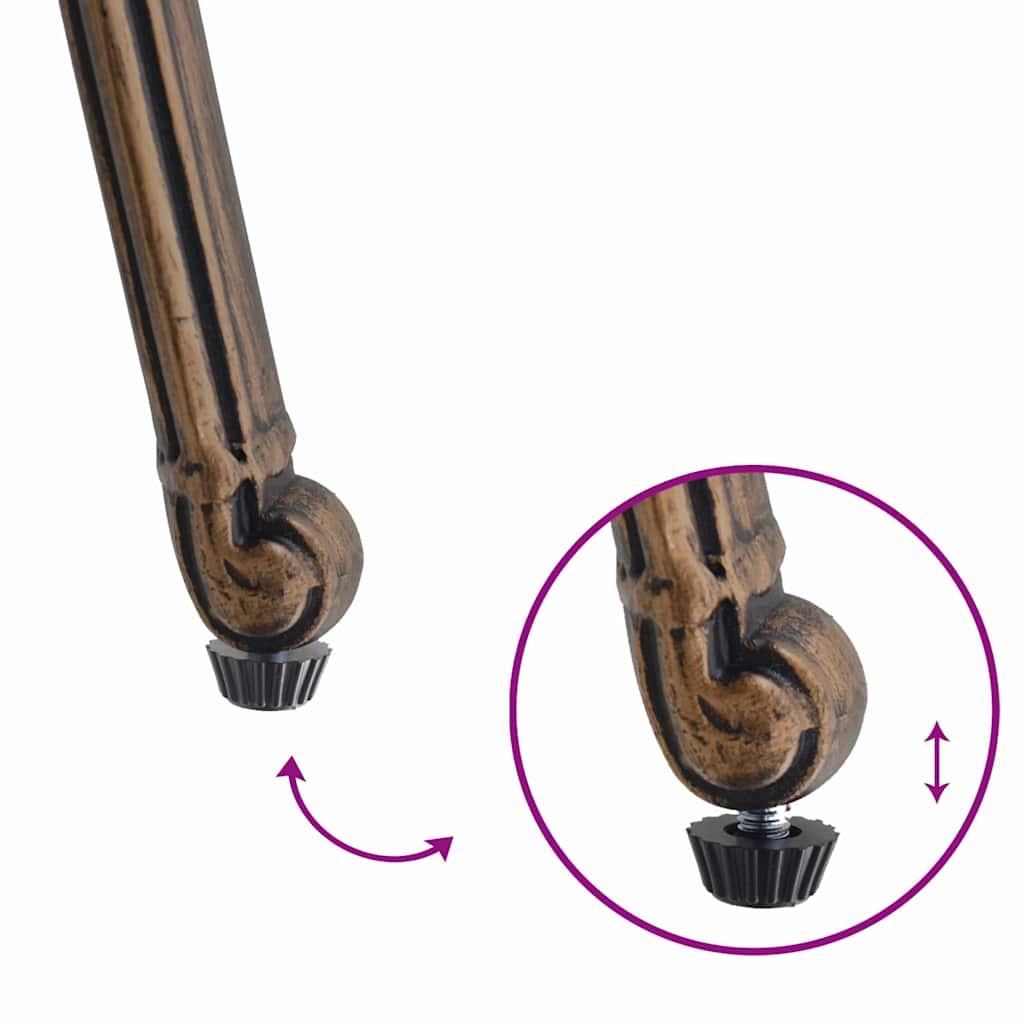 Scaun pentru Grădină 2 pcs Bronz 55 x 56.5 x 91cm Aluminiu GartenMobel Dekor