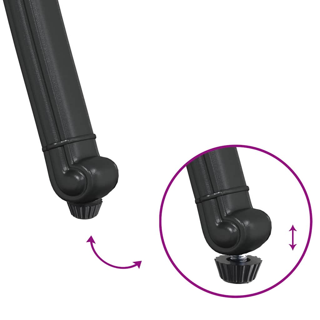 Scaun pentru Grădină 2 pcs Negru 55 x 56.5 x 91cm Aluminiu GartenMobel Dekor