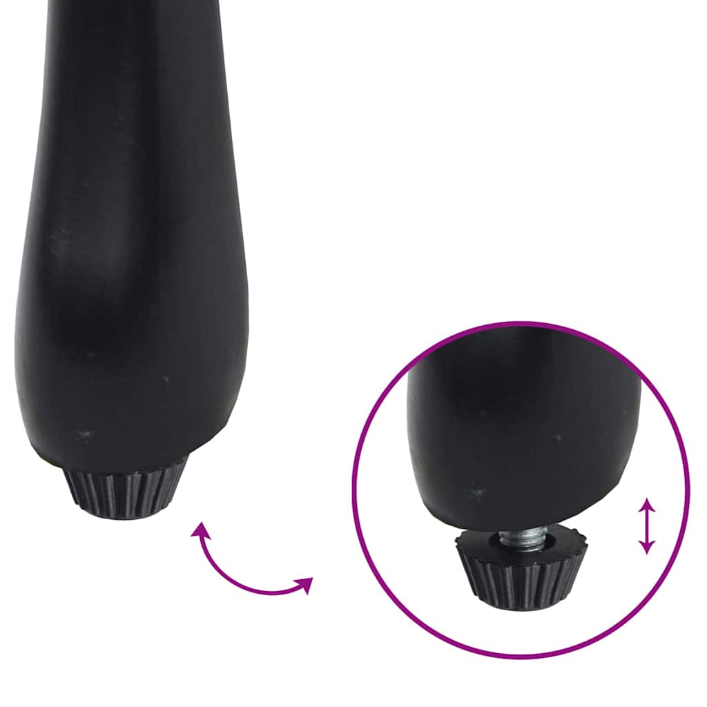 Scaun pentru Grădină 2 pcs Negru 55 x 56.5 x 91cm Aluminiu GartenMobel Dekor