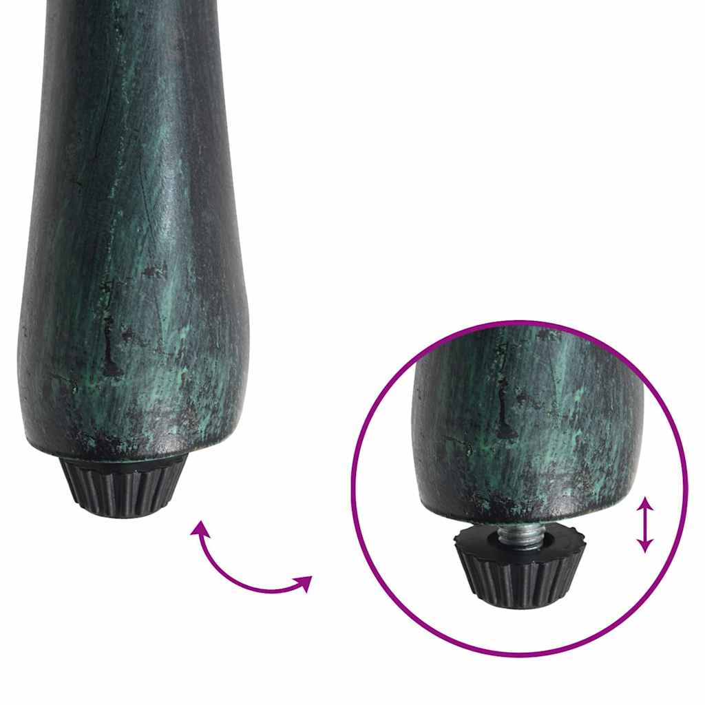 Scaun pentru Grădină 2 pcs Verde 55 x 56.5 x 91cm Aluminiu GartenMobel Dekor