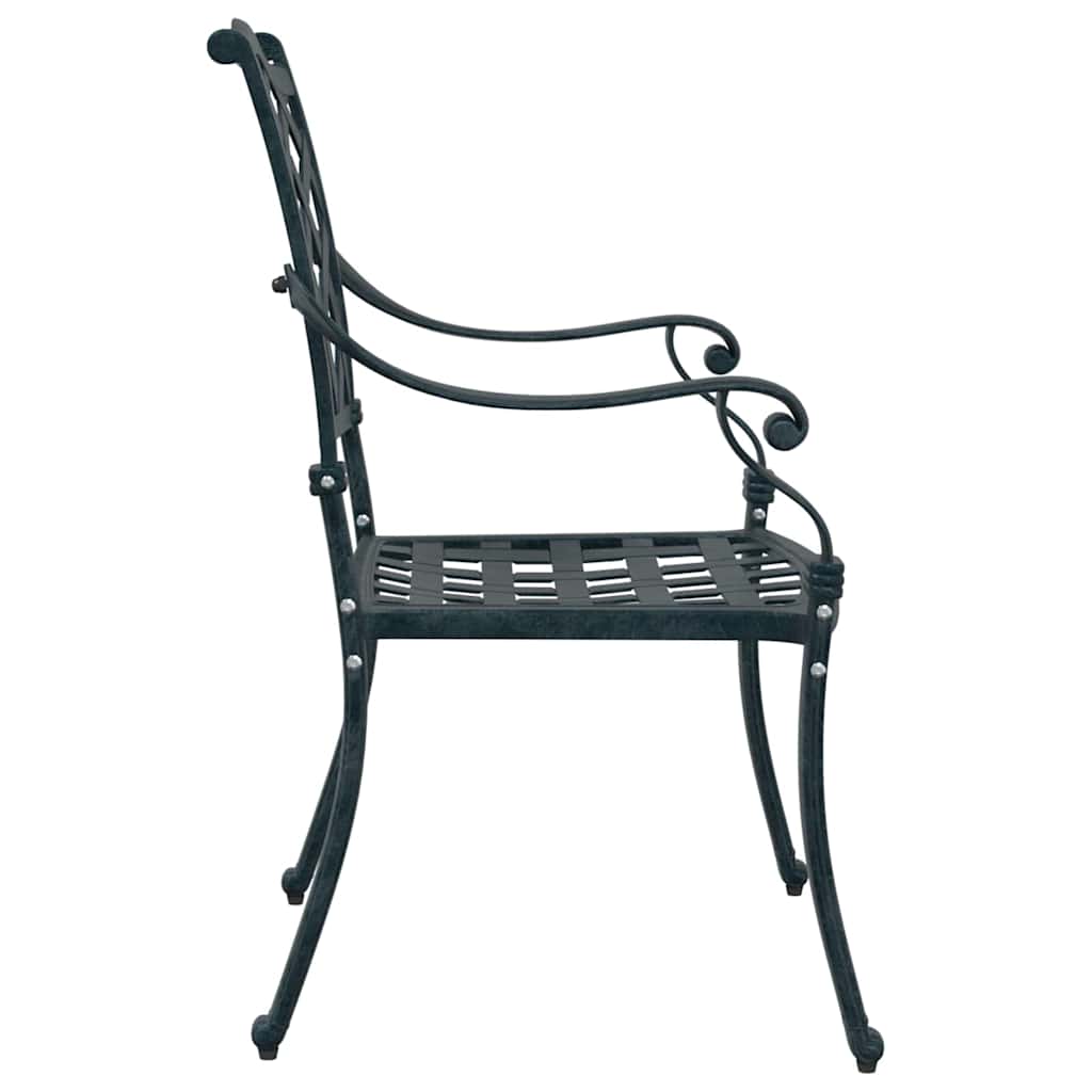 Scaun pentru Grădină 2 pcs Verde 55 x 56.5 x 91cm Aluminiu GartenMobel Dekor