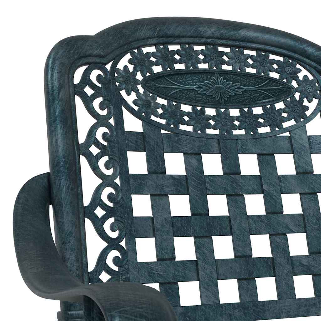 Scaun pentru Grădină 2 pcs Verde 55 x 56.5 x 91cm Aluminiu GartenMobel Dekor